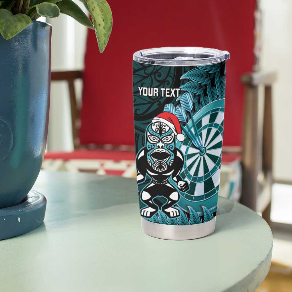 Personalised New Zealand Darts Christmas Tumbler Cup Maori Fern Merry Dartsmas - Aussie Hoodie