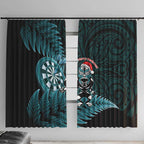 New Zealand Darts Christmas Window Curtain Maori Fern Merry Dartsmas - Aussie Hoodie