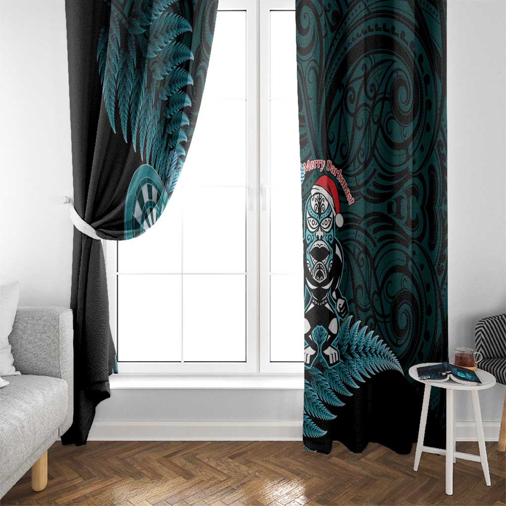 New Zealand Darts Christmas Window Curtain Maori Fern Merry Dartsmas - Aussie Hoodie