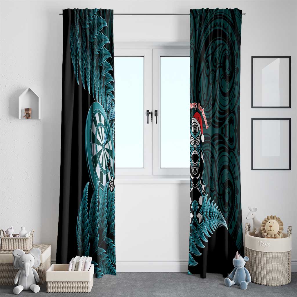 New Zealand Darts Christmas Window Curtain Maori Fern Merry Dartsmas - Aussie Hoodie