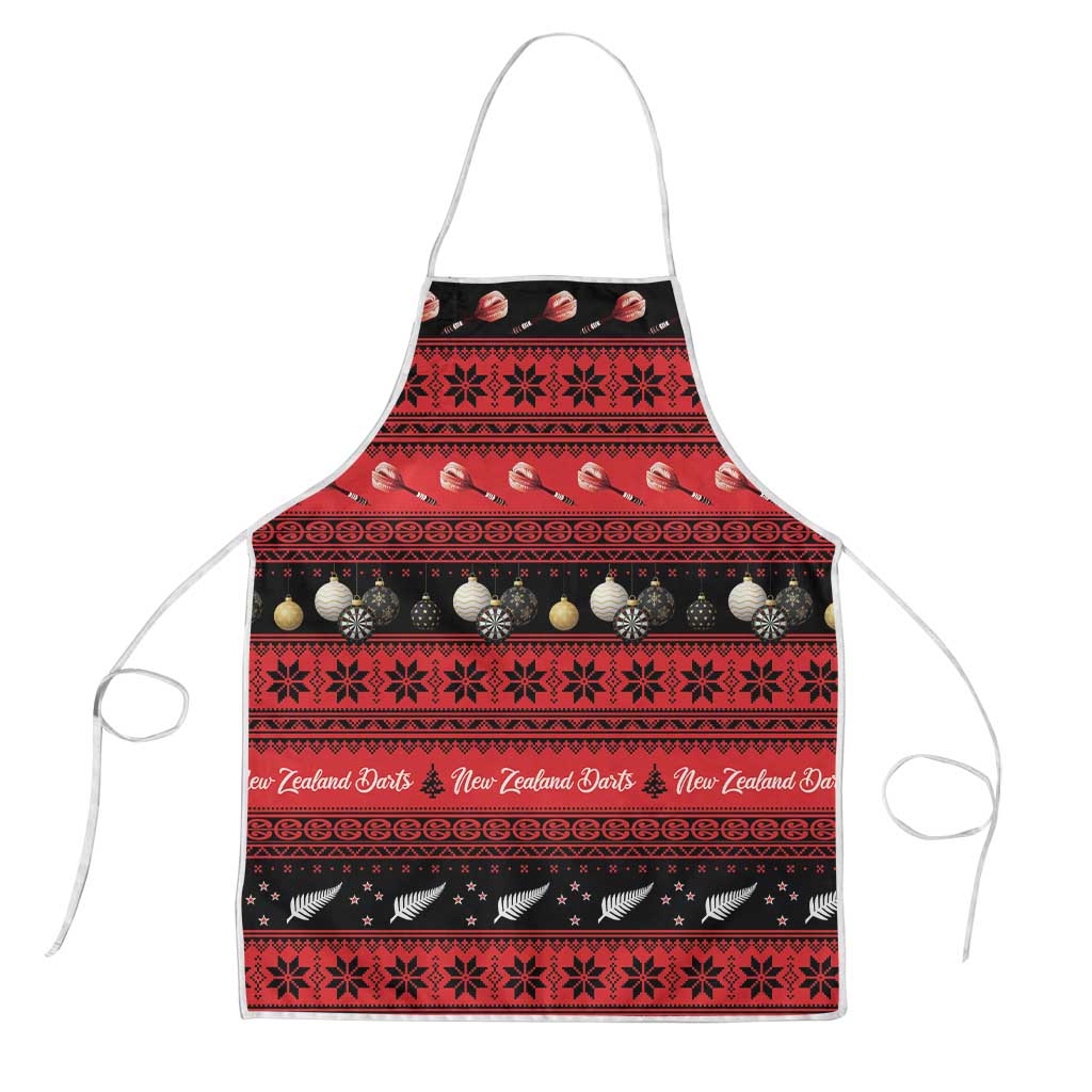 New Zealand Darts Christmas Apron Merry Xmas Aotearoa Maori Red - Aussie Hoodie