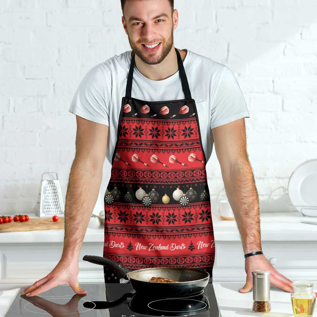New Zealand Darts Christmas Apron Merry Xmas Aotearoa Maori Red - Aussie Hoodie