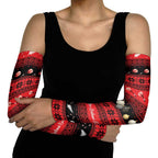 New Zealand Darts Christmas Arm Sleeves Merry Xmas Aotearoa Maori Red - Aussie Hoodie