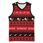 New Zealand Darts Christmas Basketball Jersey Merry Xmas Aotearoa Maori Red - Aussie Hoodie