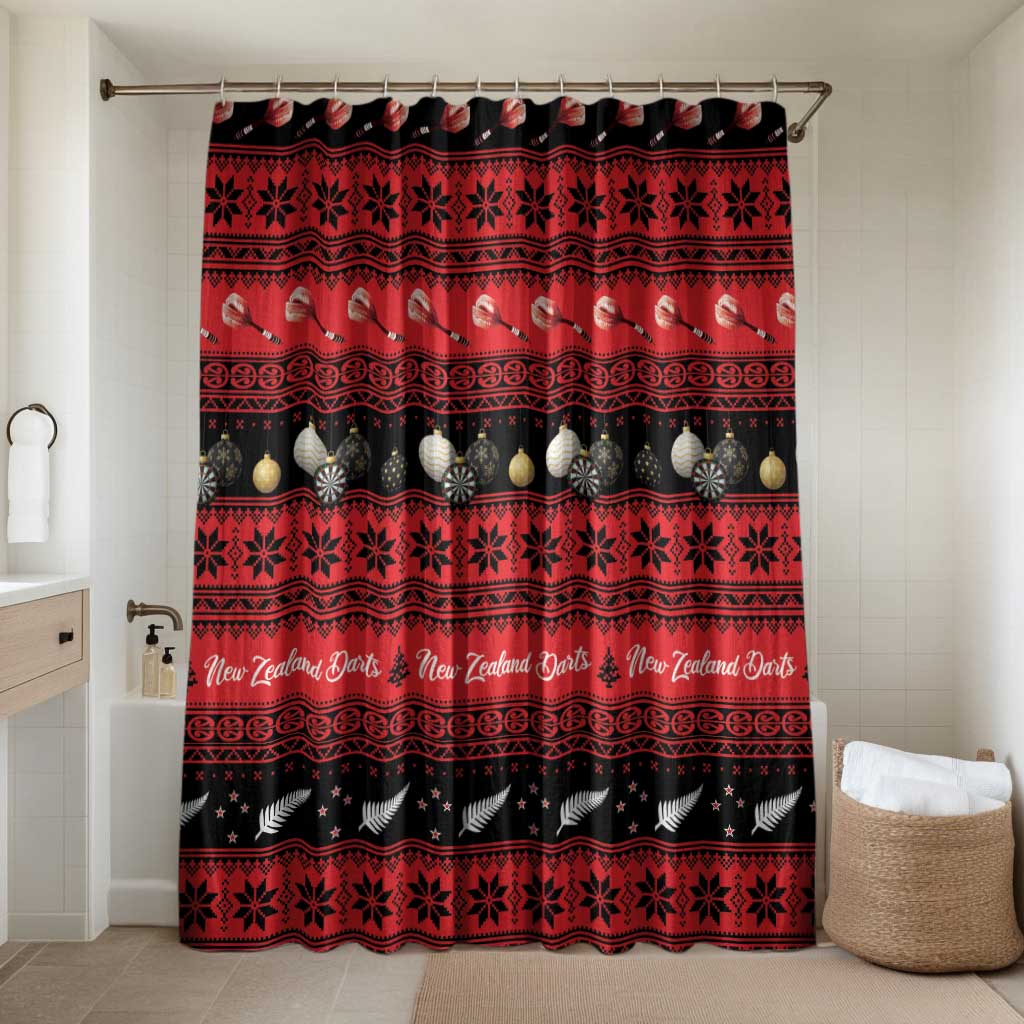 New Zealand Darts Christmas Bathroom Set Merry Xmas Aotearoa Maori Red - Aussie Hoodie