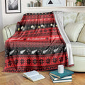 New Zealand Darts Christmas Blanket Merry Xmas Aotearoa Maori Red - Aussie Hoodie