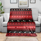 New Zealand Darts Christmas Blanket Merry Xmas Aotearoa Maori Red - Aussie Hoodie
