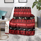 New Zealand Darts Christmas Blanket Merry Xmas Aotearoa Maori Red - Aussie Hoodie