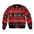 New Zealand Darts Christmas Bomber Jacket Merry Xmas Aotearoa Maori Red - Aussie Hoodie