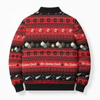 New Zealand Darts Christmas Bomber Puffer Jacket Merry Xmas Aotearoa Maori Red - Aussie Hoodie