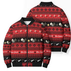New Zealand Darts Christmas Bomber Puffer Jacket Merry Xmas Aotearoa Maori Red - Aussie Hoodie