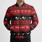 New Zealand Darts Christmas Bomber Puffer Jacket Merry Xmas Aotearoa Maori Red - Aussie Hoodie