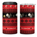 New Zealand Darts Christmas 4 in 1 Can Cooler Tumbler Merry Xmas Aotearoa Maori Red - Aussie Hoodie