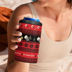 New Zealand Darts Christmas 4 in 1 Can Cooler Tumbler Merry Xmas Aotearoa Maori Red - Aussie Hoodie