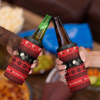 New Zealand Darts Christmas 4 in 1 Can Cooler Tumbler Merry Xmas Aotearoa Maori Red - Aussie Hoodie