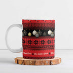 New Zealand Darts Christmas Ceramic Mug Merry Xmas Aotearoa Maori Red - Aussie Hoodie