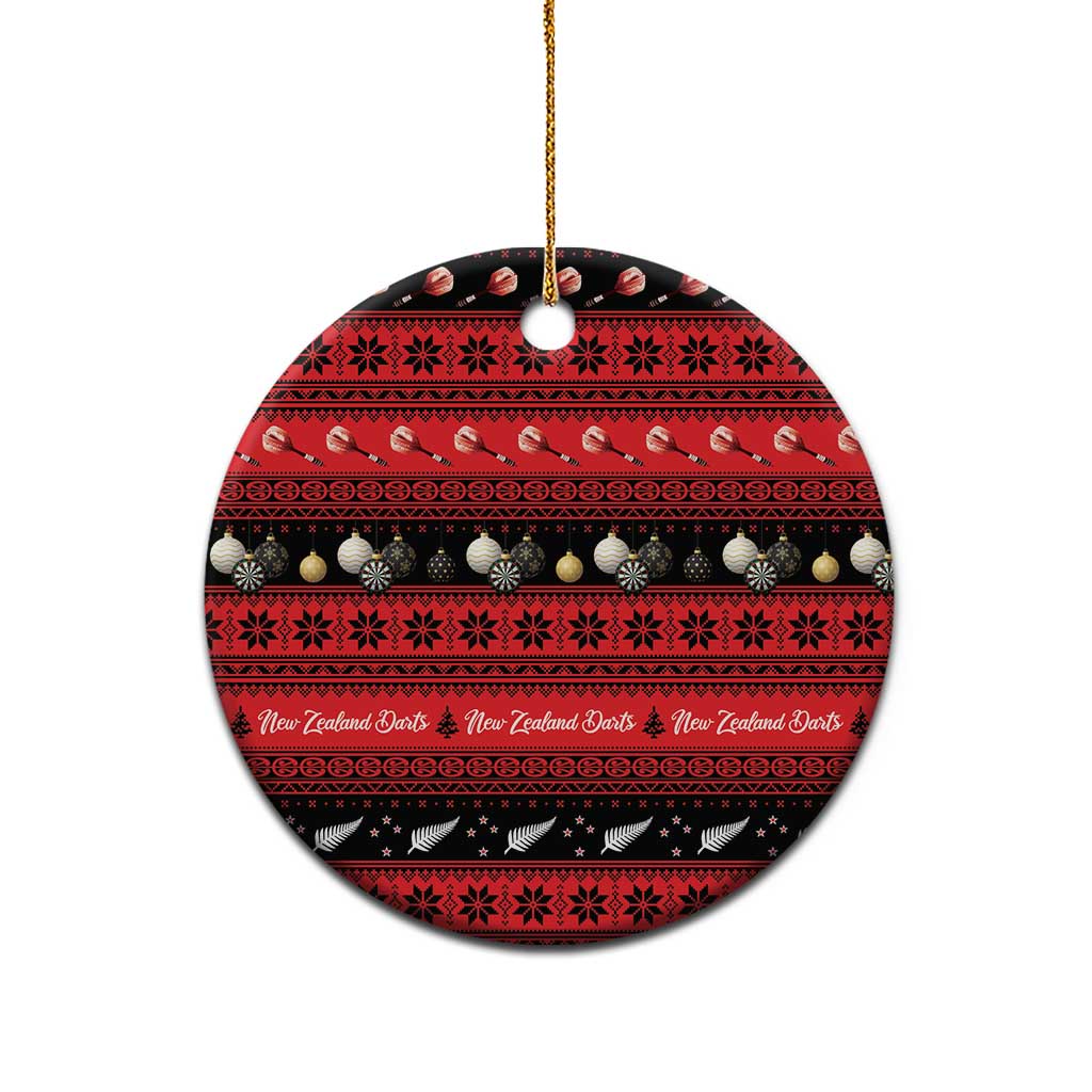 New Zealand Darts Christmas Ceramic Ornament Merry Xmas Aotearoa Maori Red - Aussie Hoodie