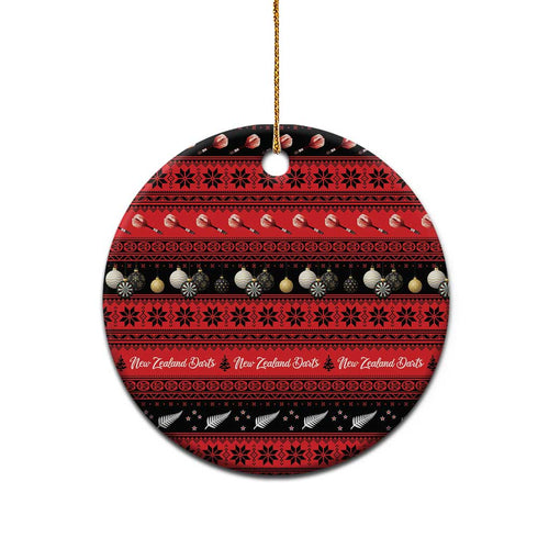 New Zealand Darts Christmas Ceramic Ornament Merry Xmas Aotearoa Maori Red - Aussie Hoodie