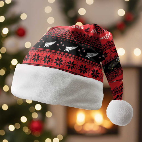 New Zealand Darts Christmas Santa Hat Merry Xmas Aotearoa Maori Red - Aussie Hoodie