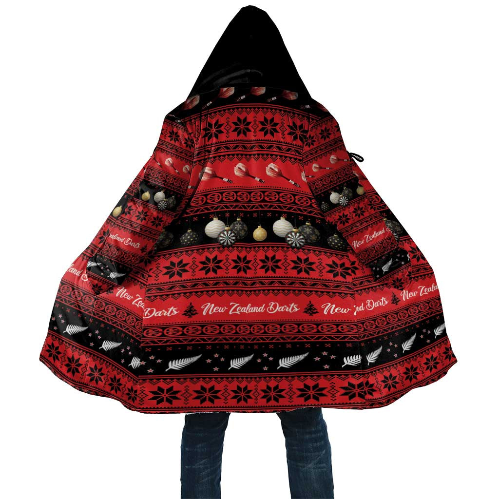 New Zealand Darts Christmas Cloak Merry Xmas Aotearoa Maori Red - Aussie Hoodie