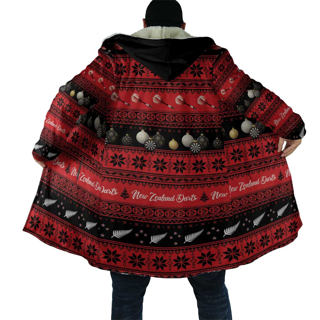 New Zealand Darts Christmas Cloak Merry Xmas Aotearoa Maori Red - Aussie Hoodie