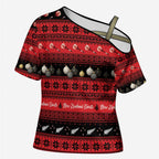 New Zealand Darts Christmas Cross Shoulder Shirt Merry Xmas Aotearoa Maori Red - Aussie Hoodie