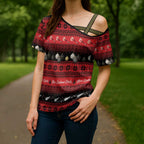 New Zealand Darts Christmas Cross Shoulder Shirt Merry Xmas Aotearoa Maori Red - Aussie Hoodie
