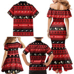 New Zealand Darts Christmas Family Matching Mermaid Dress and Hawaiian Shirt Merry Xmas Aotearoa Maori Red - Aussie Hoodie