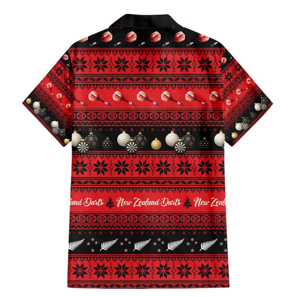 New Zealand Darts Christmas Family Matching Mermaid Dress and Hawaiian Shirt Merry Xmas Aotearoa Maori Red - Aussie Hoodie