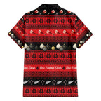 New Zealand Darts Christmas Family Matching Off The Shoulder Long Sleeve Dress and Hawaiian Shirt Merry Xmas Aotearoa Maori Red - Aussie Hoodie