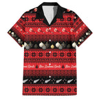 New Zealand Darts Christmas Family Matching Off Shoulder Maxi Dress and Hawaiian Shirt Merry Xmas Aotearoa Maori Red - Aussie Hoodie