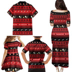 New Zealand Darts Christmas Family Matching Puletasi and Hawaiian Shirt Merry Xmas Aotearoa Maori Red - Aussie Hoodie