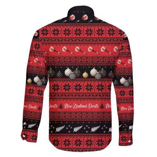 New Zealand Darts Christmas Family Matching Puletasi and Hawaiian Shirt Merry Xmas Aotearoa Maori Red - Aussie Hoodie