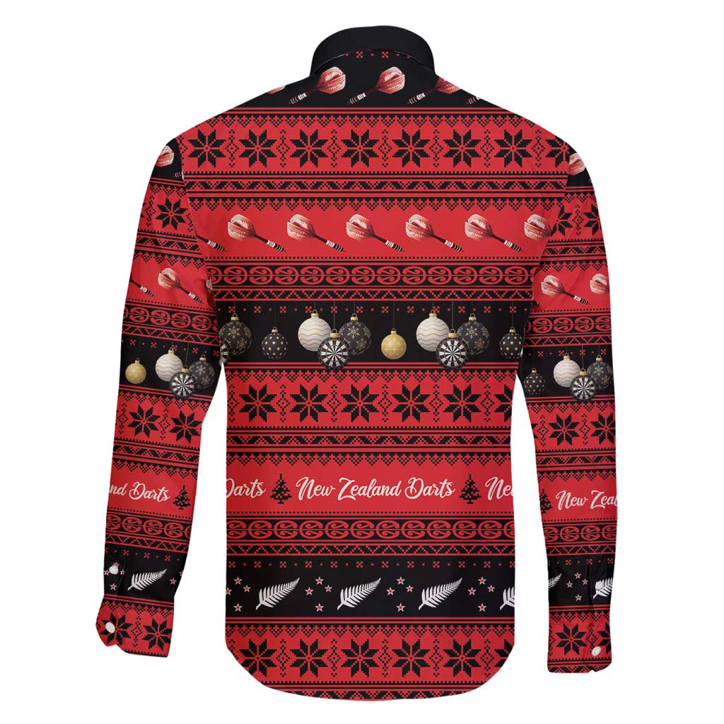 New Zealand Darts Christmas Family Matching Short Sleeve Bodycon Dress and Hawaiian Shirt Merry Xmas Aotearoa Maori Red - Aussie Hoodie
