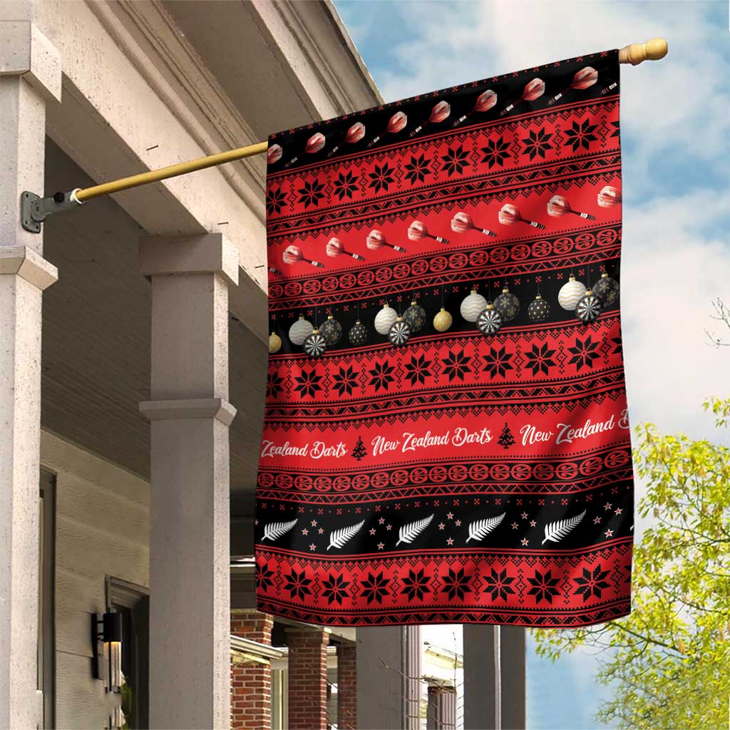 New Zealand Darts Christmas Garden Flag Merry Xmas Aotearoa Maori Red - Aussie Hoodie