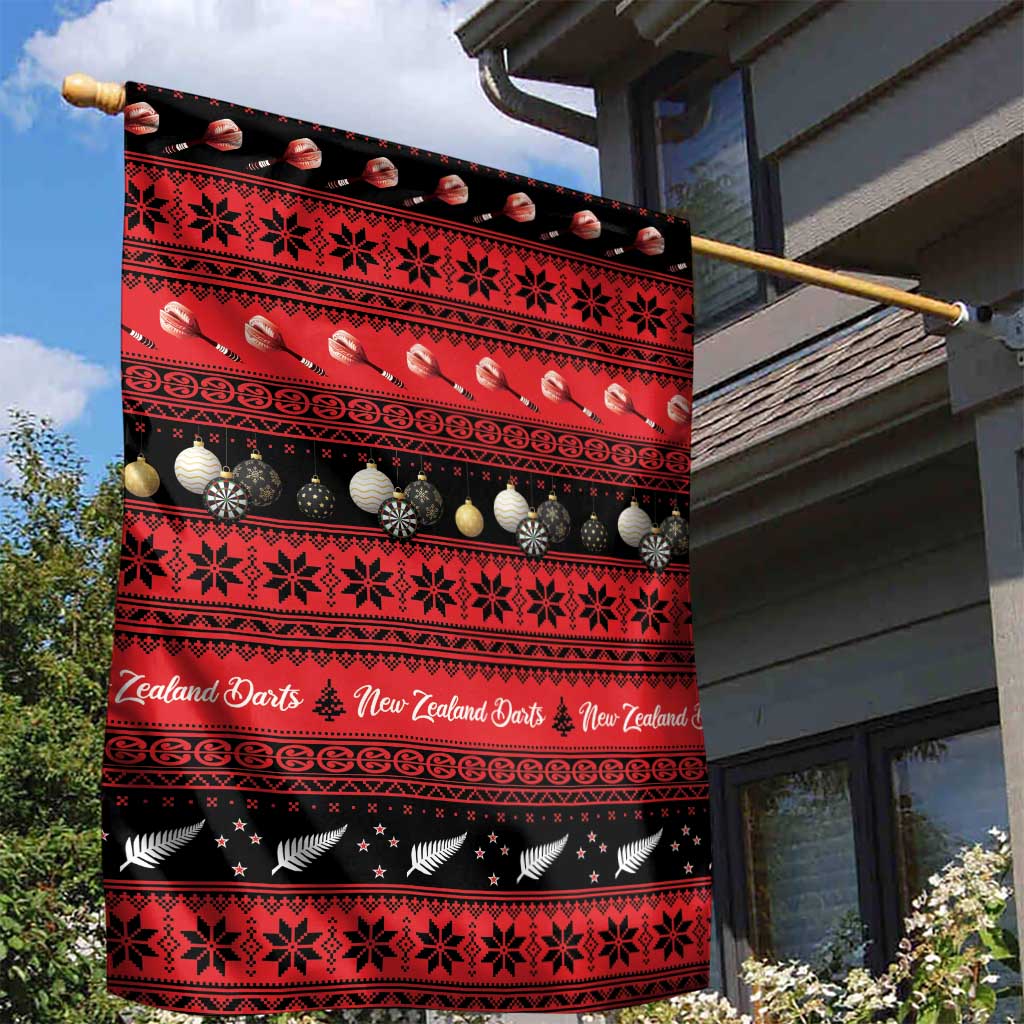 New Zealand Darts Christmas Garden Flag Merry Xmas Aotearoa Maori Red - Aussie Hoodie