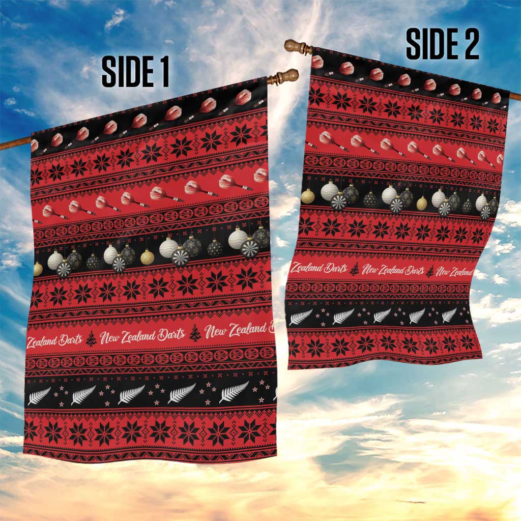 New Zealand Darts Christmas Garden Flag Merry Xmas Aotearoa Maori Red - Aussie Hoodie