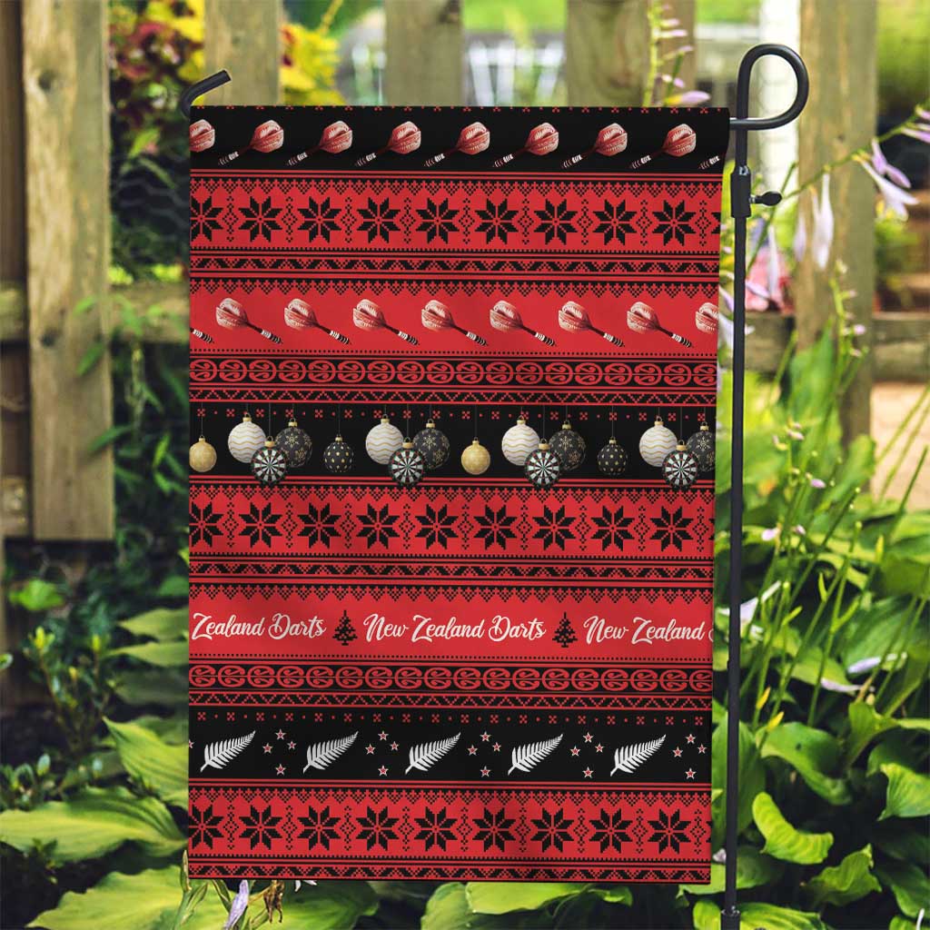 New Zealand Darts Christmas Garden Flag Merry Xmas Aotearoa Maori Red - Aussie Hoodie