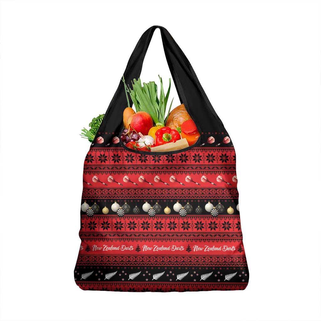 New Zealand Darts Christmas Grocery Bag Merry Xmas Aotearoa Maori Red - Aussie Hoodie