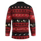 New Zealand Darts Christmas Hockey Jersey Merry Xmas Aotearoa Maori Red - Aussie Hoodie