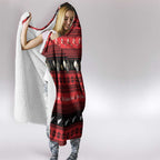 New Zealand Darts Christmas Hooded Blanket Merry Xmas Aotearoa Maori Red - Aussie Hoodie