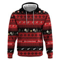 New Zealand Darts Christmas Hoodie Merry Xmas Aotearoa Maori Red - Aussie Hoodie