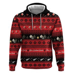 New Zealand Darts Christmas Hoodie Merry Xmas Aotearoa Maori Red - Aussie Hoodie