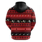 New Zealand Darts Christmas Hoodie Merry Xmas Aotearoa Maori Red - Aussie Hoodie