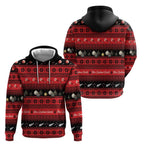 New Zealand Darts Christmas Hoodie Merry Xmas Aotearoa Maori Red - Aussie Hoodie
