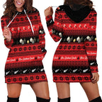 New Zealand Darts Christmas Hoodie Dress Merry Xmas Aotearoa Maori Red - Aussie Hoodie
