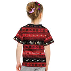 New Zealand Darts Christmas Kid T Shirt Merry Xmas Aotearoa Maori Red - Aussie Hoodie