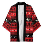 New Zealand Darts Christmas Kimono Merry Xmas Aotearoa Maori Red - Aussie Hoodie