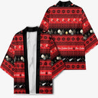 New Zealand Darts Christmas Kimono Merry Xmas Aotearoa Maori Red - Aussie Hoodie