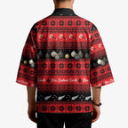 New Zealand Darts Christmas Kimono Merry Xmas Aotearoa Maori Red - Aussie Hoodie